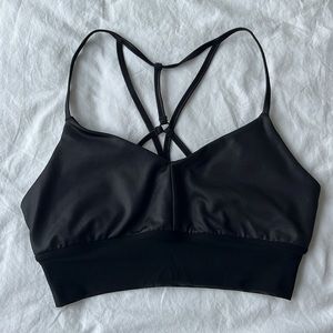 Alo Lavish bra in black glossy/black